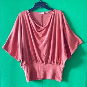 Stylish Coral Draped Top